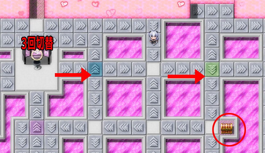 夢幻の回廊3F:パズル2:風紀委員は女淫魔の夢を見るか?